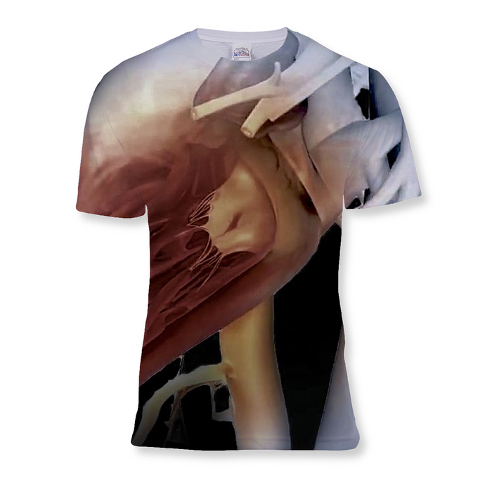 Black Heart Sublimation T-Shirt