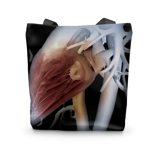 Black Heart Tote Bag